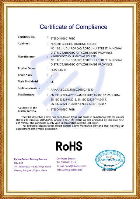 Certificate Of Honor