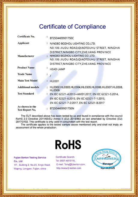 Certificate Of Honor