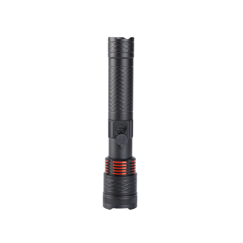 How does the waterproof and dustproof design of rechargeable strong light flashlight cope with harsh environments and ensure stable use?